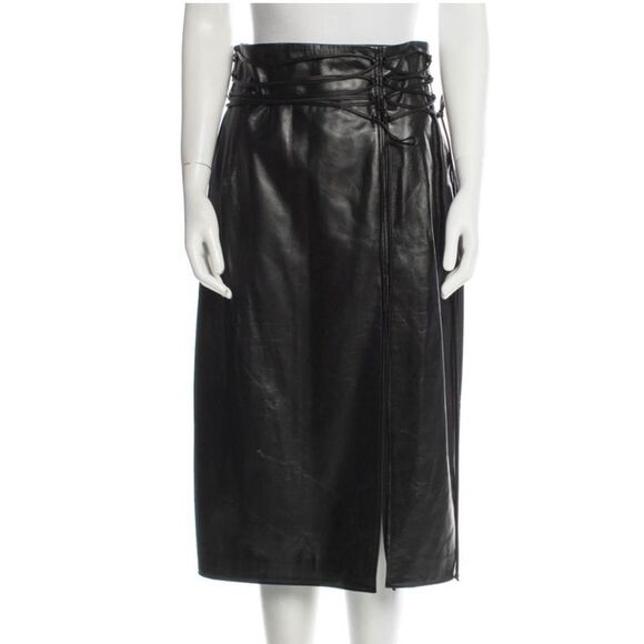 Sexy leather-like skirt brand 16arlington - Picture 2 of 6